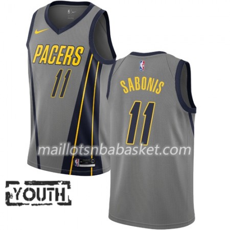 Maillot Enfant Indiana Pacers Domantas Sabonis 11 2018-19 Nike City Edition Gris Swingman